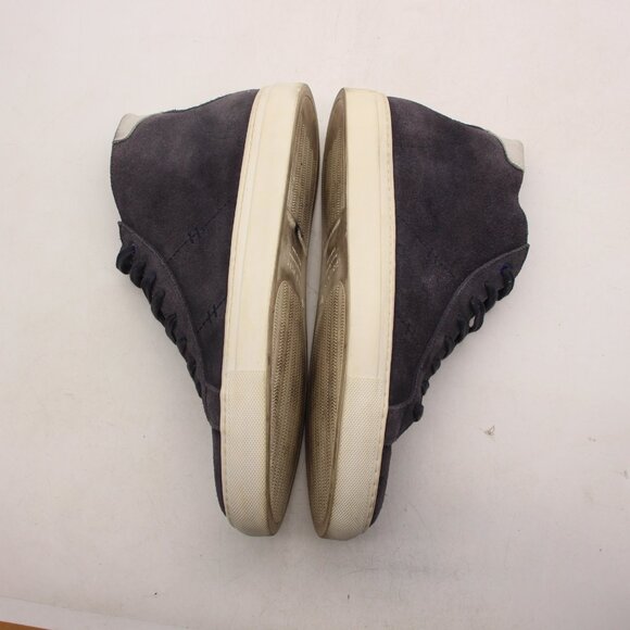 The Royale Greats Brooklyn Men's Size 9 Navy Leather Mid Top Sneakers Italy - Picture 8 of 10